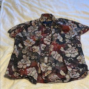 Bali Men's Casual Shirt with Floral Design